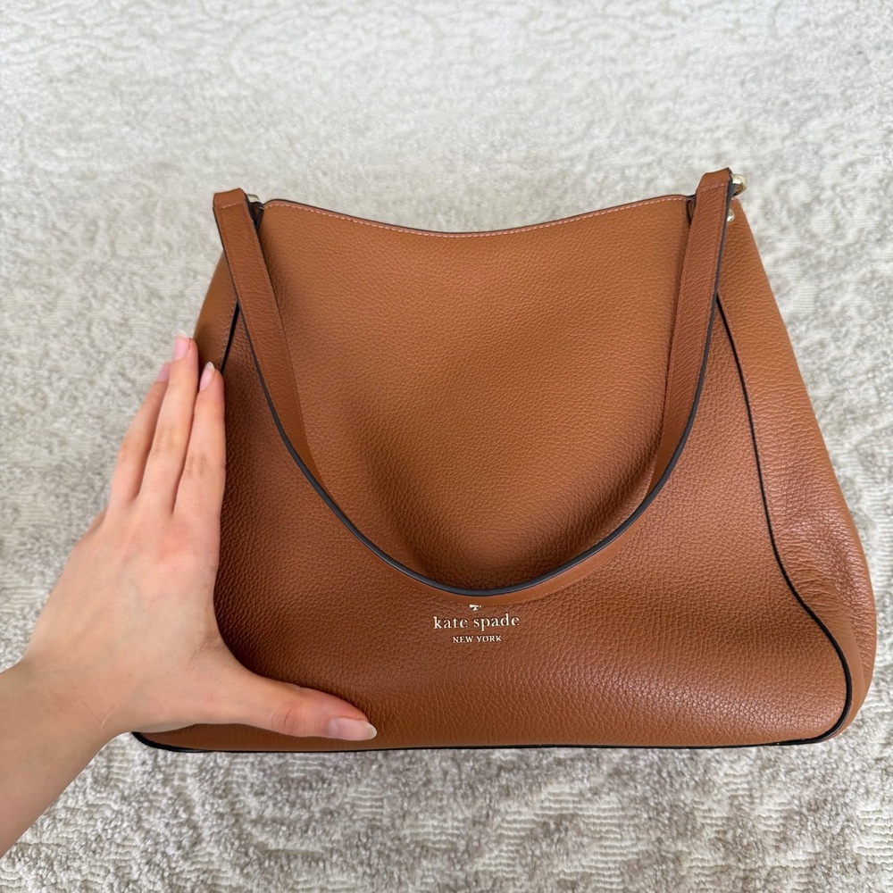Kate Spade Leila Triple Compartment Shoulder Bag / Warm Brown / BRAND NEW / NWT - Picture 6 of 8